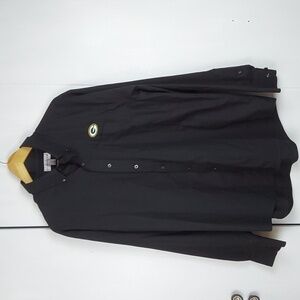 Cutter & Buck Green Bay Packers Black cotton pocket NFL dress shirt   Sz.L